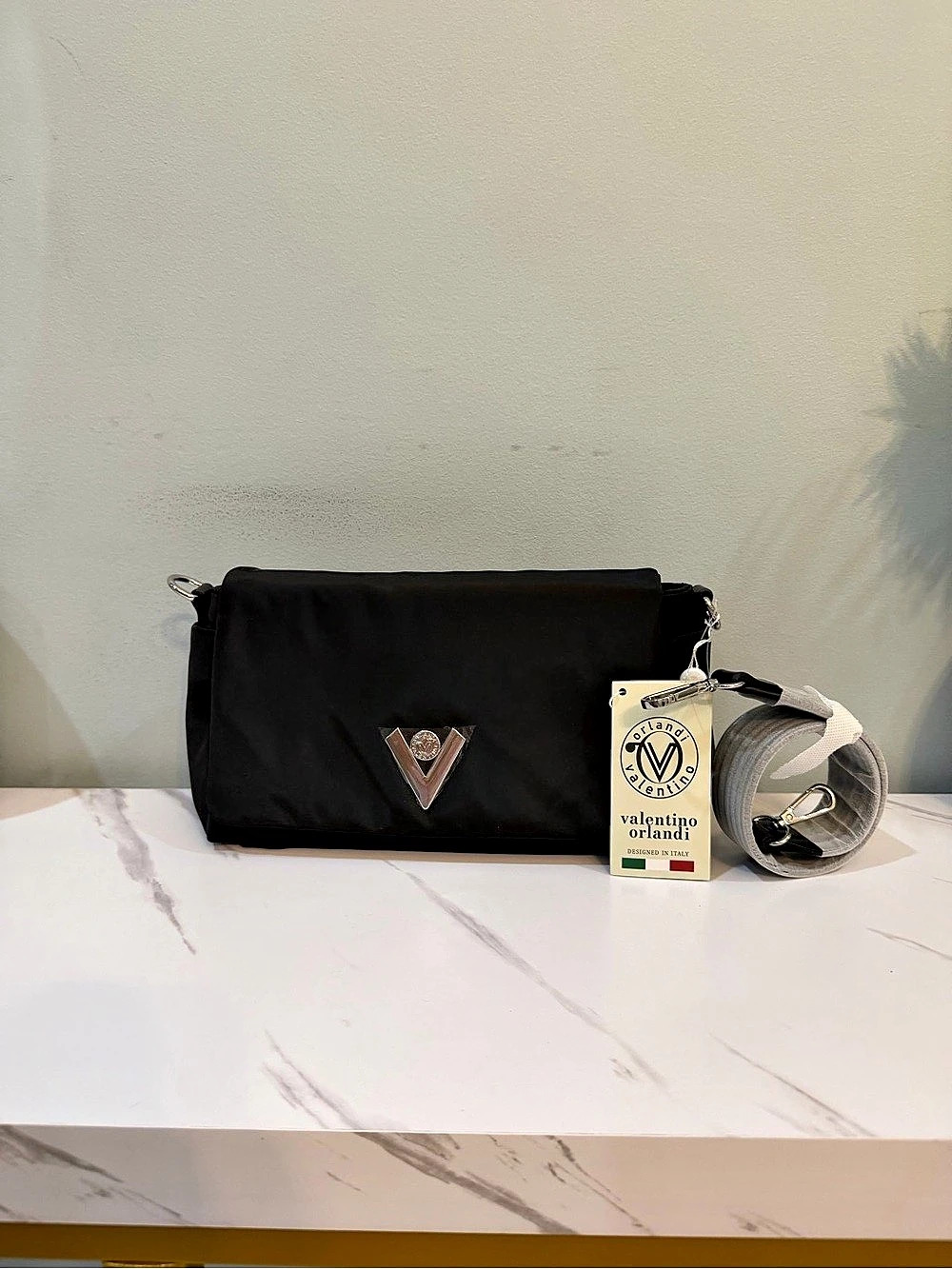 Valentino Orlandi Nylon City Crossbody Bags Black Size One Size